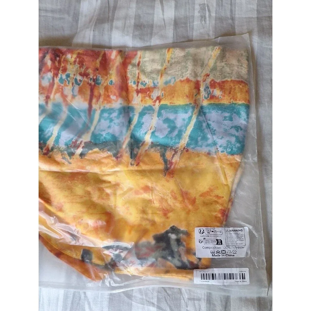 LANDSCAPE painted silky scarf shawl